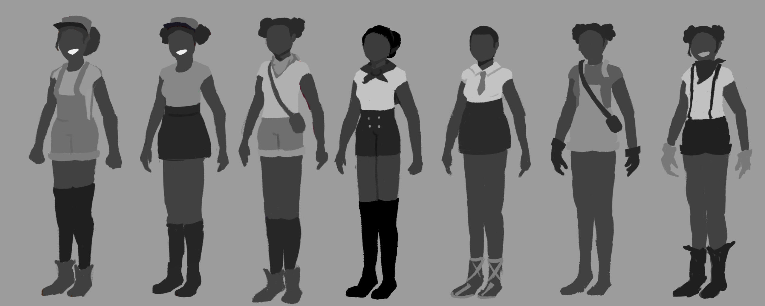 Character exploration for Zinnia- a cheery adventurer