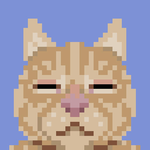 Pixel art of a friend's cat